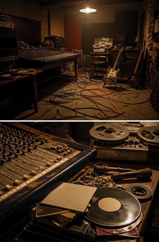 Mod Fun and The Gories performing with minimal equipment.
